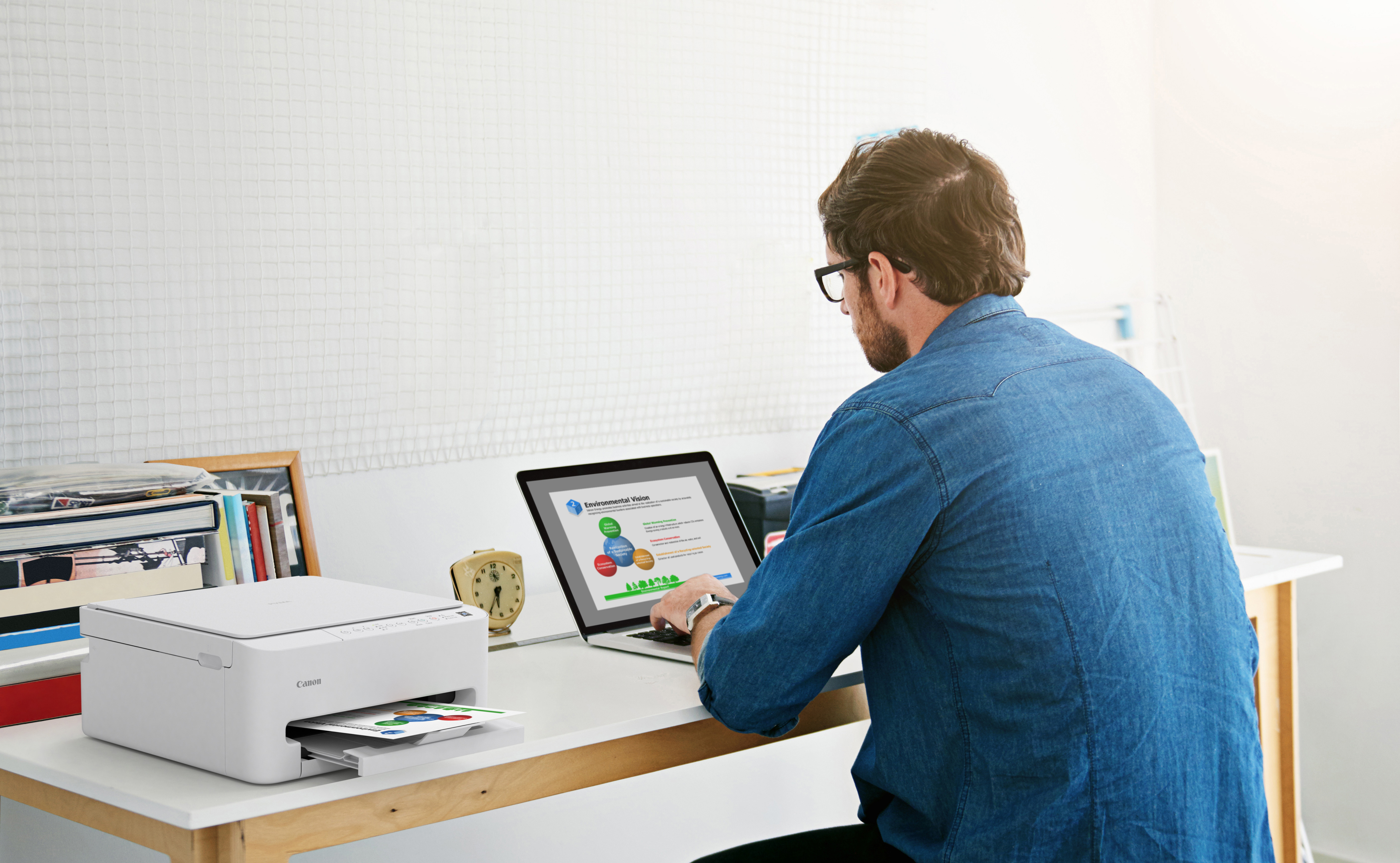 Canon - Impressora Multifunções a Jato de Tinta Canon PIXMA TS4150i WiFi