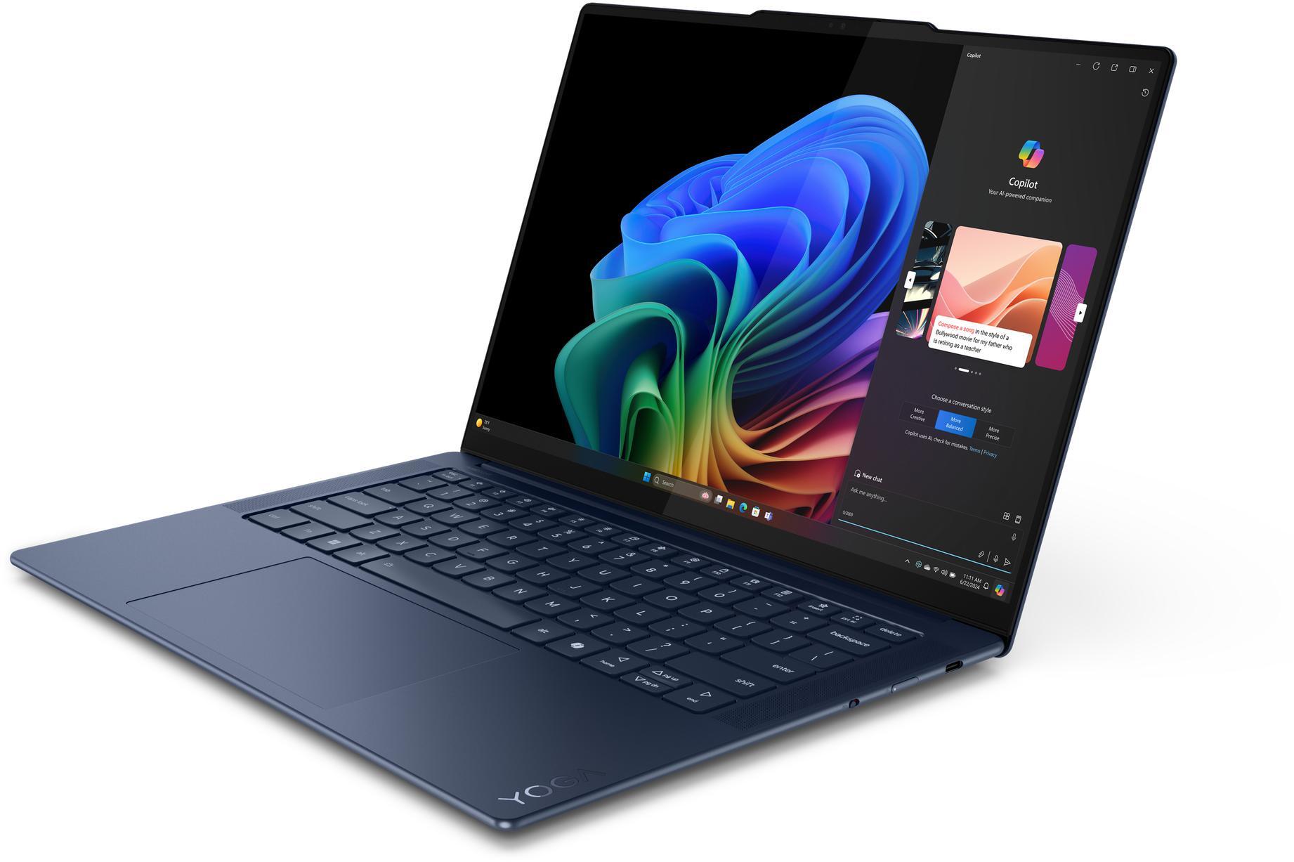 Lenovo - Portátil Lenovo Yoga Slim 7X 14Q8X9 14" Snapdragon X Elite X1E-78-100 32GB 1TB 3K OLED W11