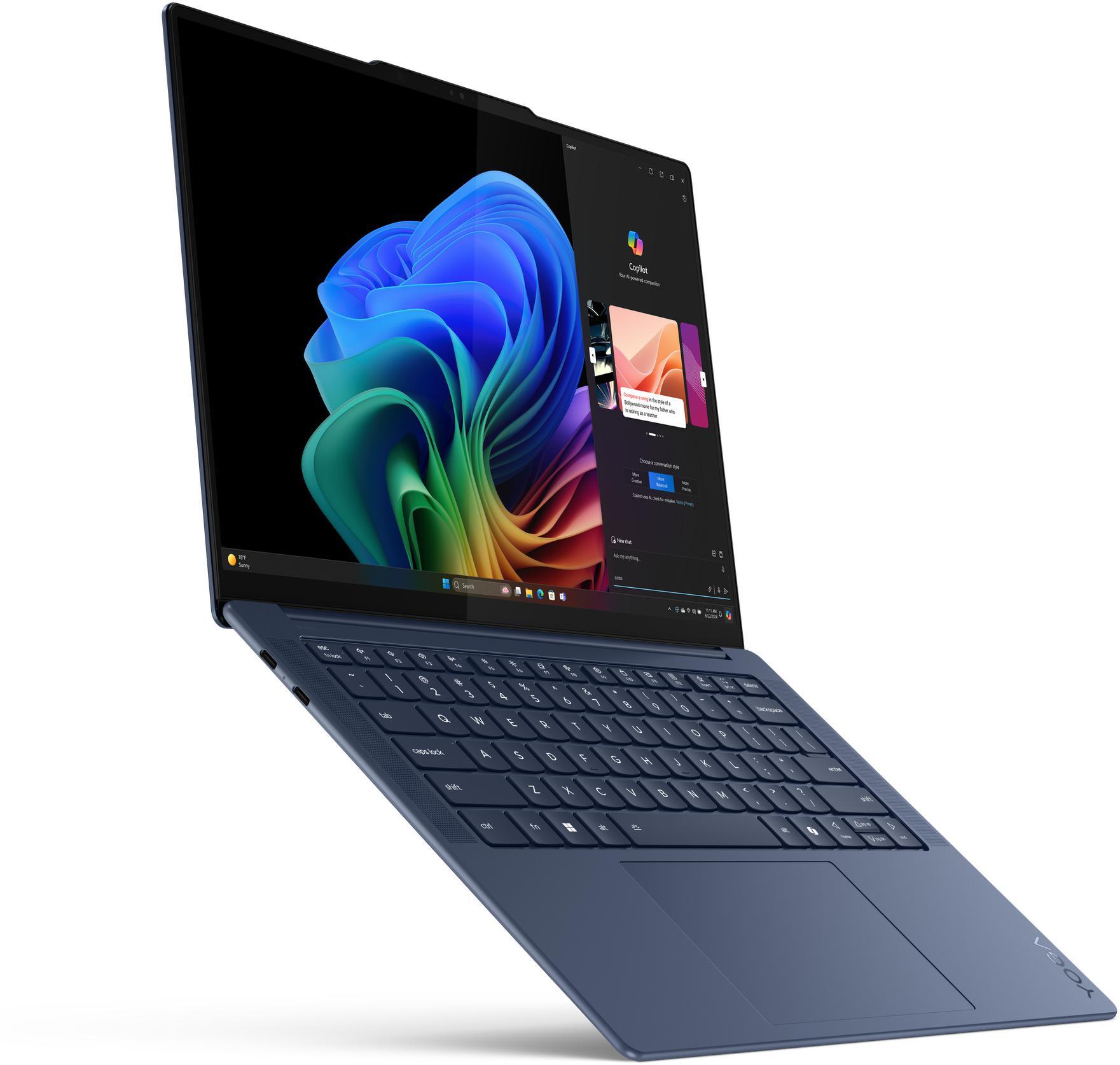 Lenovo - Portátil Lenovo Yoga Slim 7X 14Q8X9 14" Snapdragon X Elite X1E-78-100 32GB 1TB 3K OLED W11