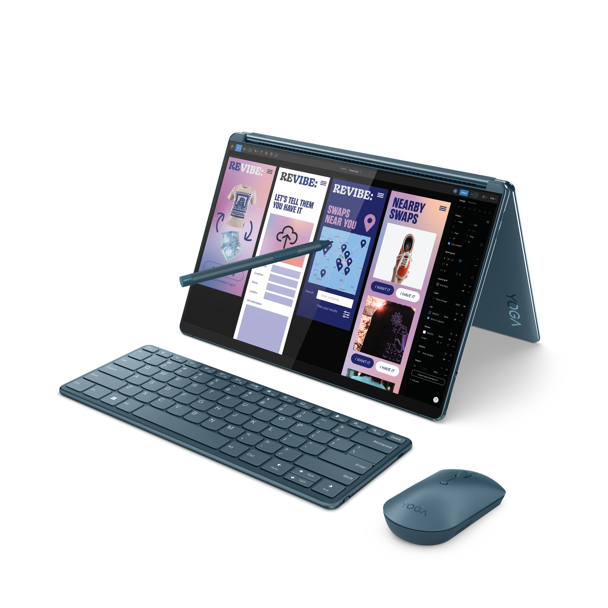 Lenovo - Portátil Lenovo Yoga Book 9 13IMU9-324 2x13.3" 2.8K OLED MT Ultra 7 155U 32GB 1TB W11 Stand+Teclado+Rato+Pen