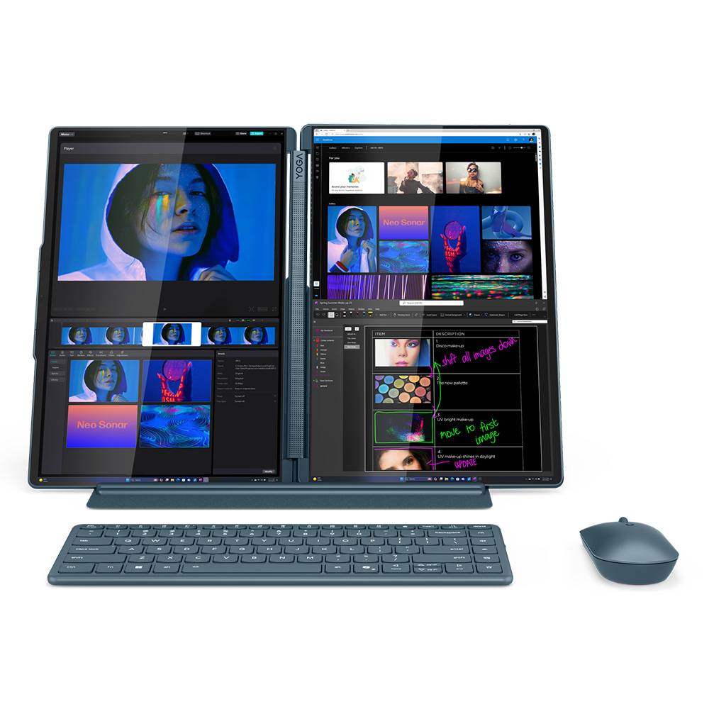 Lenovo - Portátil Lenovo Yoga Book 9i 14IAH10-058 2x14" Ultra 7 255H 32GB 1TB 2.8K OLED Touch 120Hz W11 +Rato+Stand+Earbuds+Sleeve