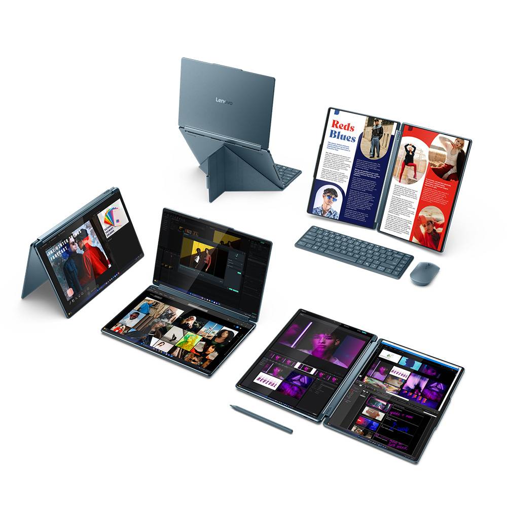 - Portátil Lenovo Yoga Book 9i 14IAH10-058 2x14" Ultra 7 255H 32GB 1TB 2.8K OLED Touch 120Hz W11 +Rato+Stand+Earbuds+Sleeve Picture of  - Portátil Lenovo Yoga Book 9i 14IAH10-058 2x14" Ultra 7 255H 32GB 1TB 2.8K OLED Touch 120Hz W11 +Rato+Stand+Earbuds+Sleeve