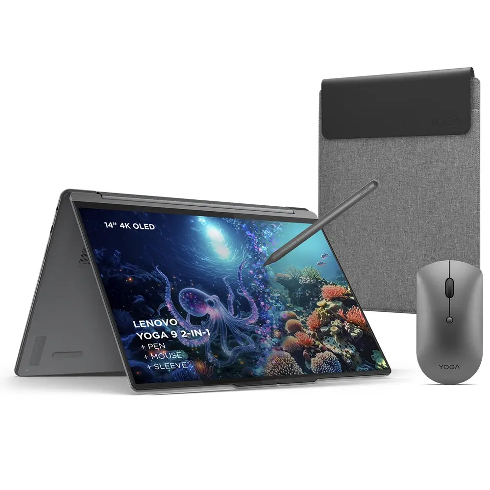 Picture of Picture of Portátil Lenovo Yoga Pro 9 2-in-1 14ILL10-507 14" Ultra 7 258V 32GB DDR5 1TB Intel ARC 140V 4K Touch W11 + Yoga Pen + Rato Yoga + Sleeve