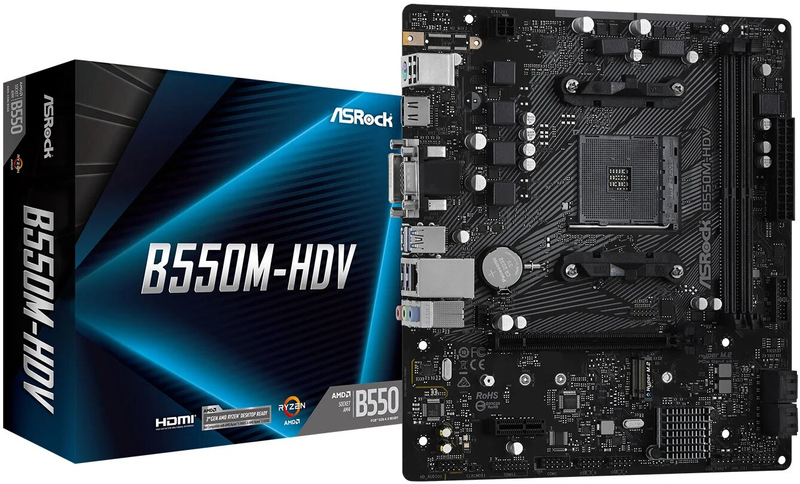 ASRock - Motherboard ASRock B550M-HDV