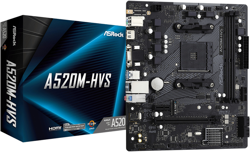 ASRock - Motherboard ASRock A520M-HVS