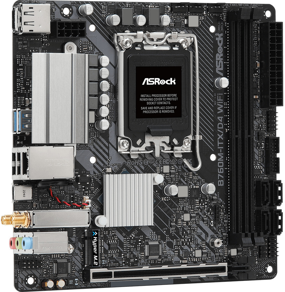 ASRock - Motherboard ASRock B760M-ITX/D4 WiFi