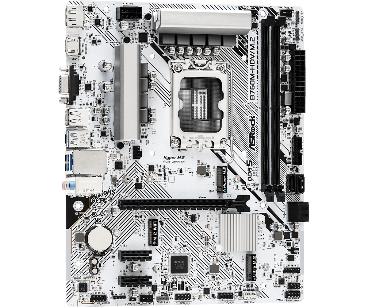 ASRock - Motherboard ASRock B760M-HDV/M.2 D5