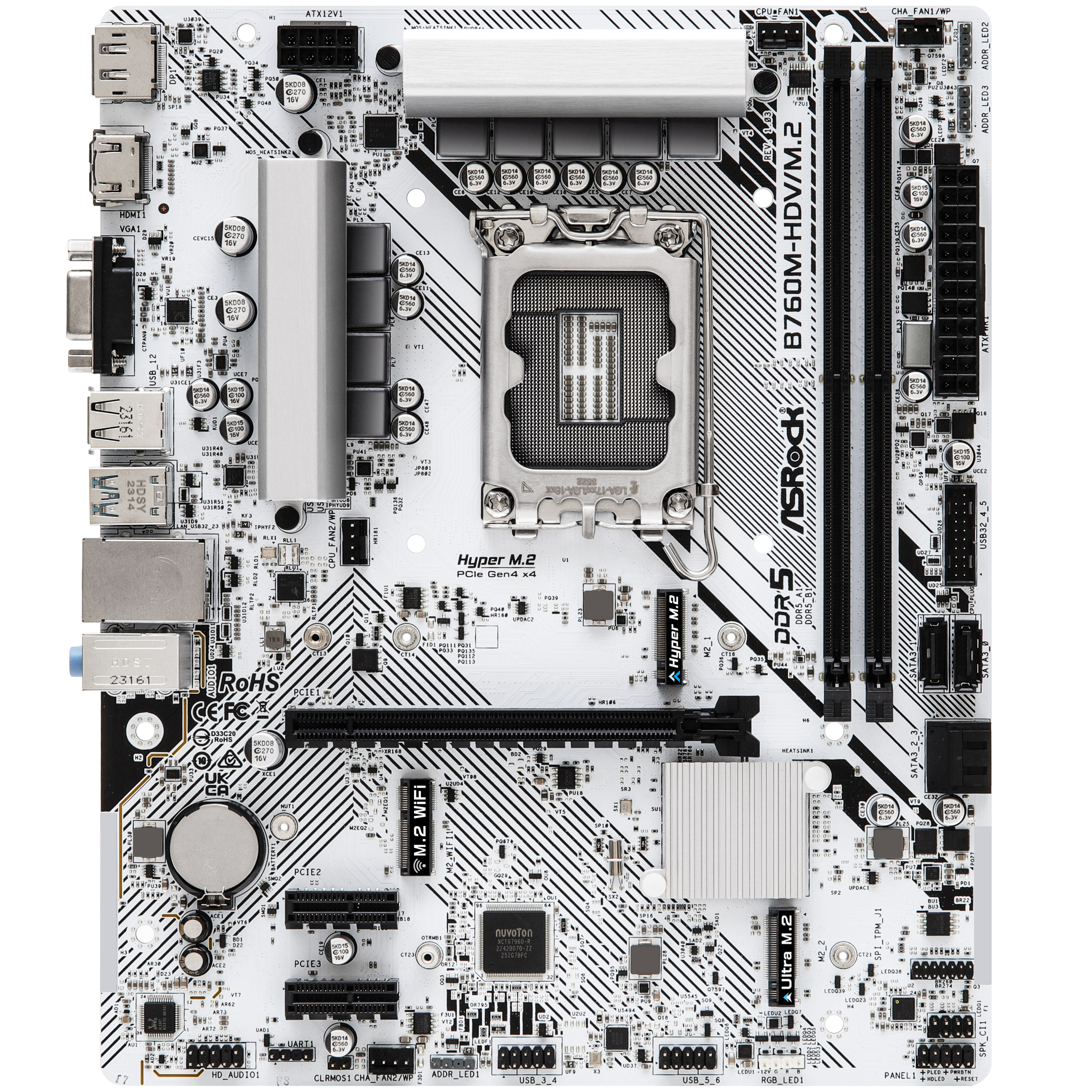 ASRock - Motherboard ASRock B760M-HDV/M.2 D5