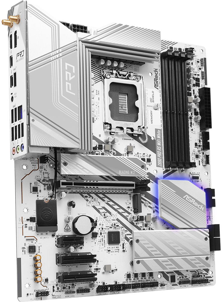 ASRock - Motherboard ASRock Z890 Pro RS WiFi White