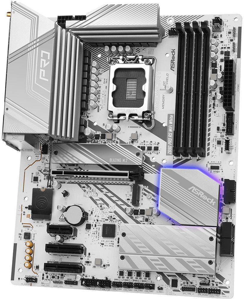 ASRock - Motherboard ASRock Z890 Pro RS WiFi White