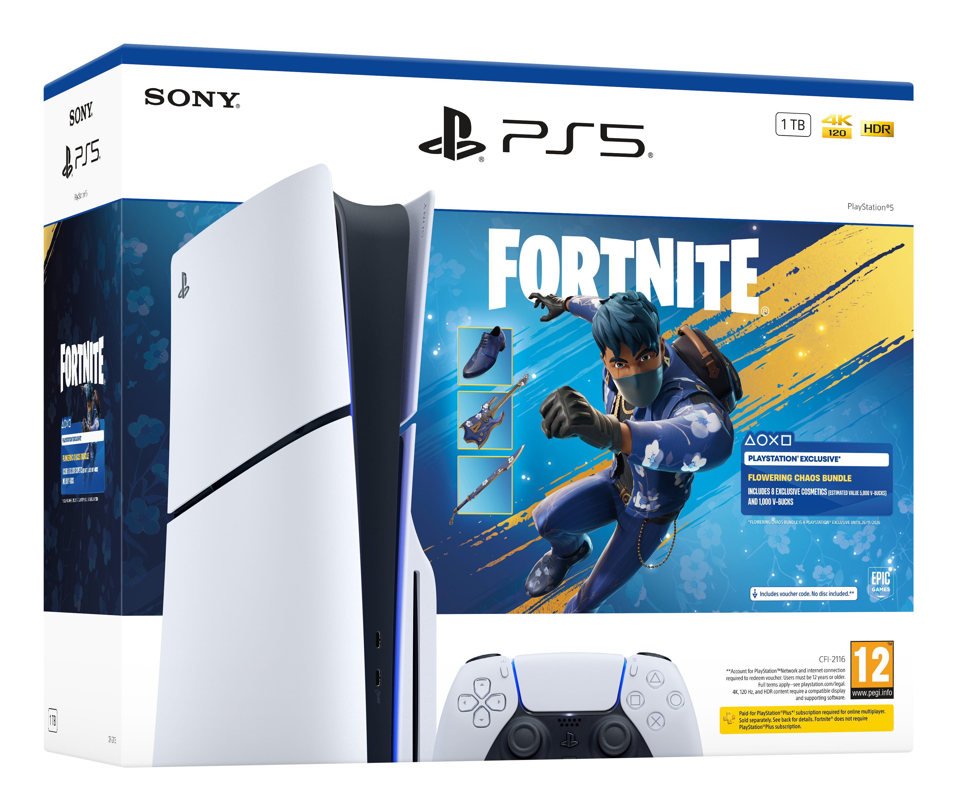 Sony - Consola Sony Playstation 5 Slim Edição Disco 1TB + Fortnite Flowering Chaos