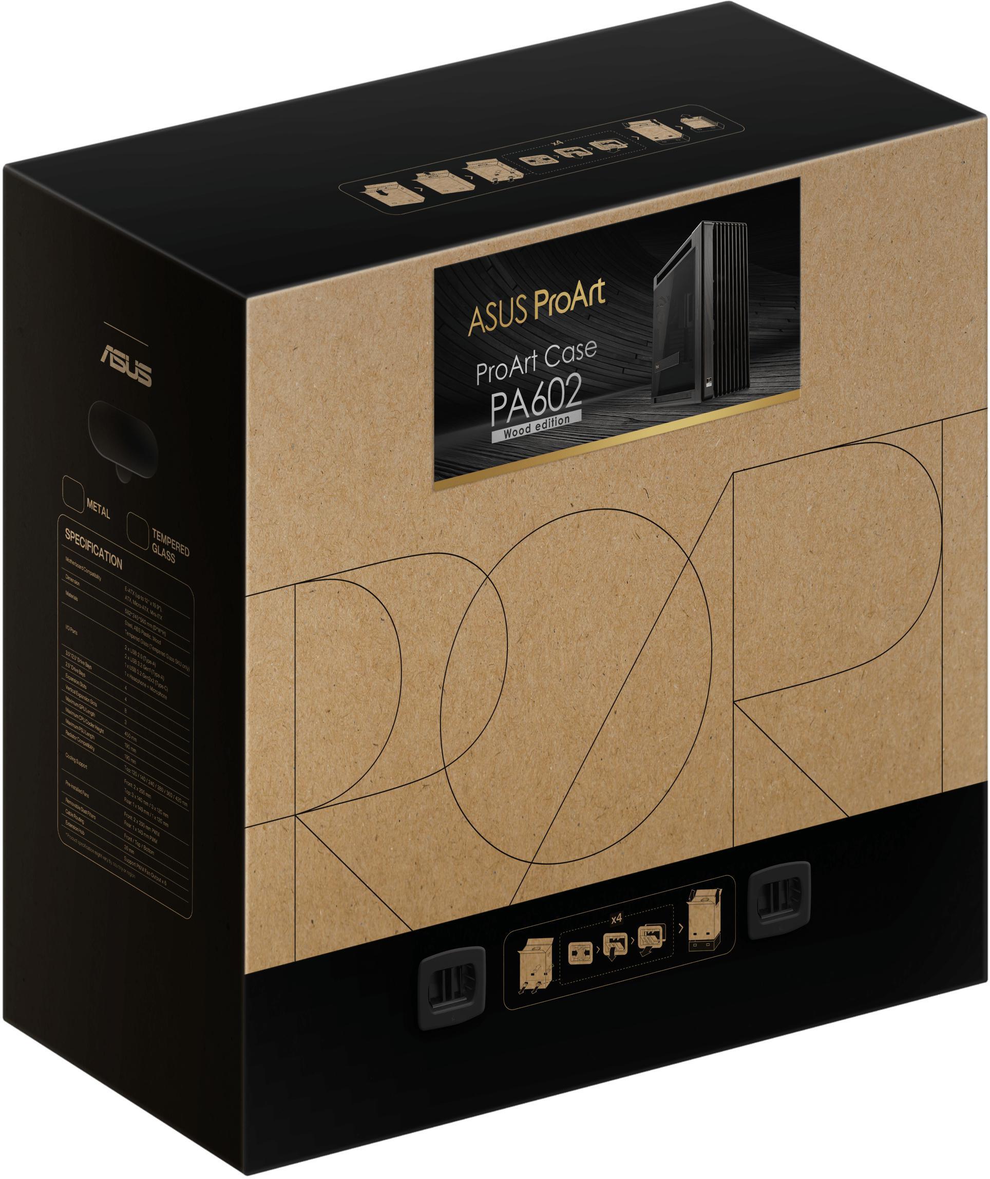 Asus - Caixa E-ATX Asus ProArt PA602 Wood Edition Preta