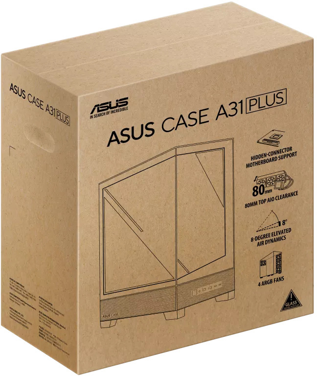 Asus - Caixa ATX Asus A31 Plus ARGB Preta