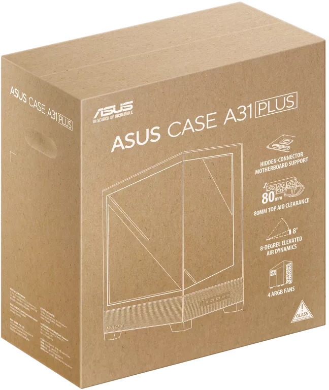 Asus - Caixa ATX Asus A31 Plus ARGB Branca
