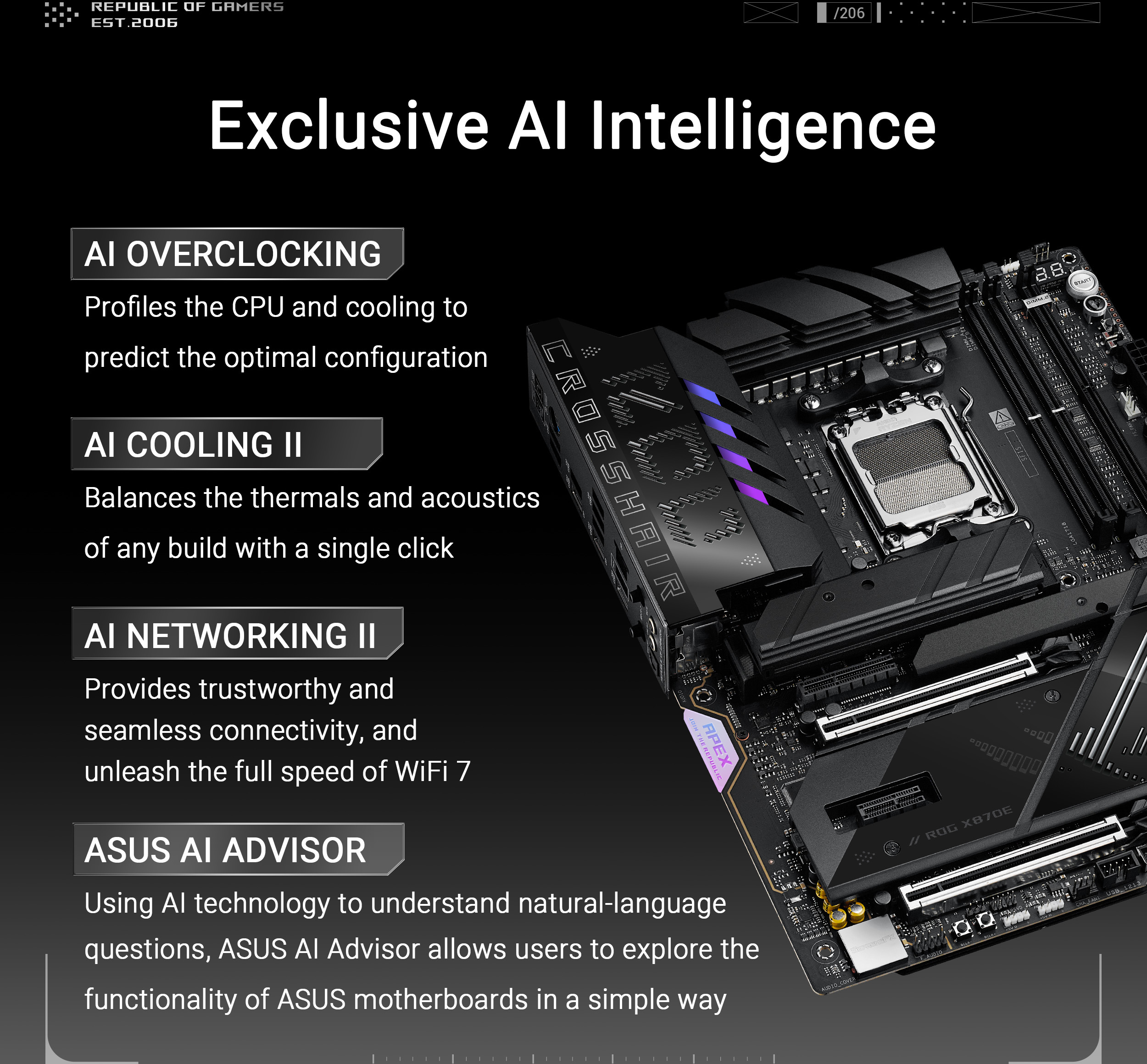 Asus - Motherboard Asus ROG Crosshair X870E Apex