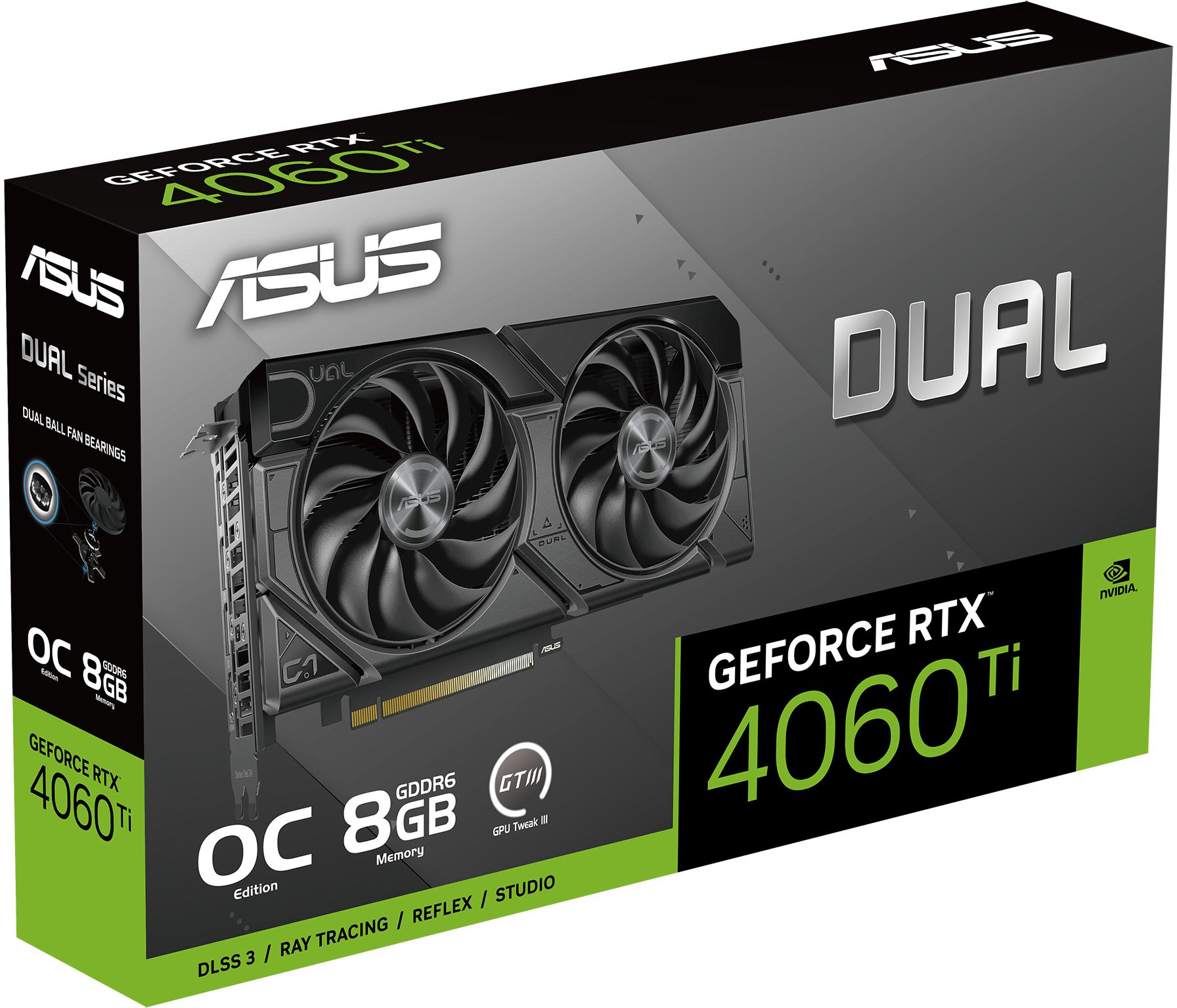 Asus - Gráfica Asus GeForce® RTX 4060 Ti Dual EVO OC 8GB GDDR6 DLSS3