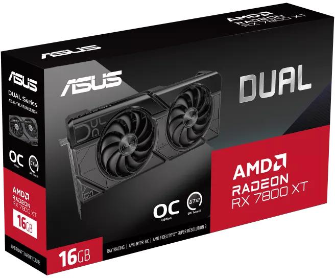 Asus - Gráfica Asus Radeon RX 7800 XT Dual OC 16GB