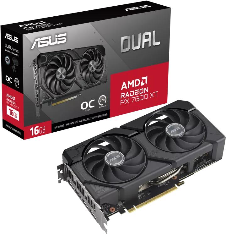 Asus - Gráfica Asus Radeon RX 7600 XT Dual OC 16GB
