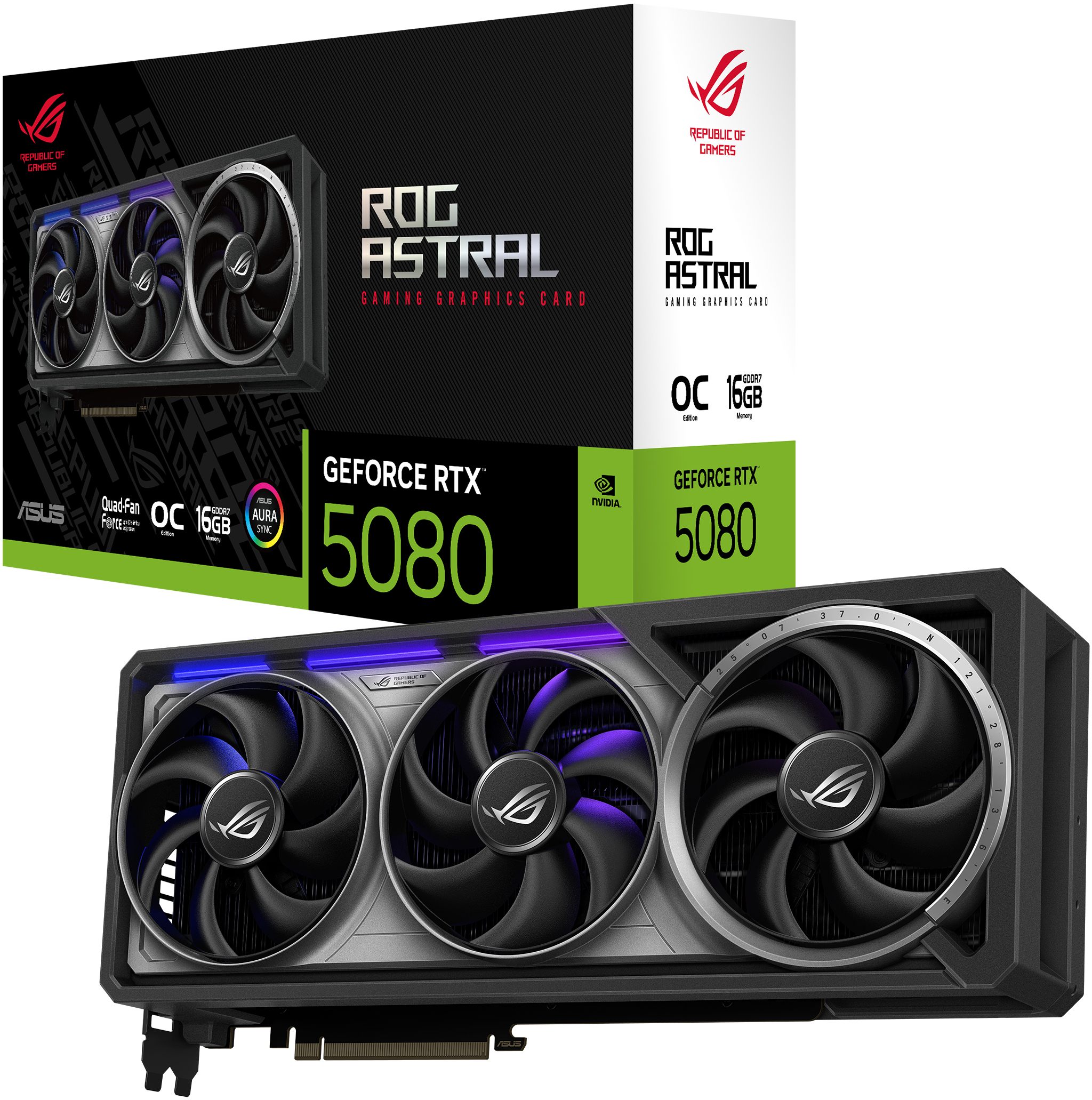Asus - Gráfica Asus GeForce® RTX 5080 ROG Astral OC 16GB GDDR7 DLSS4