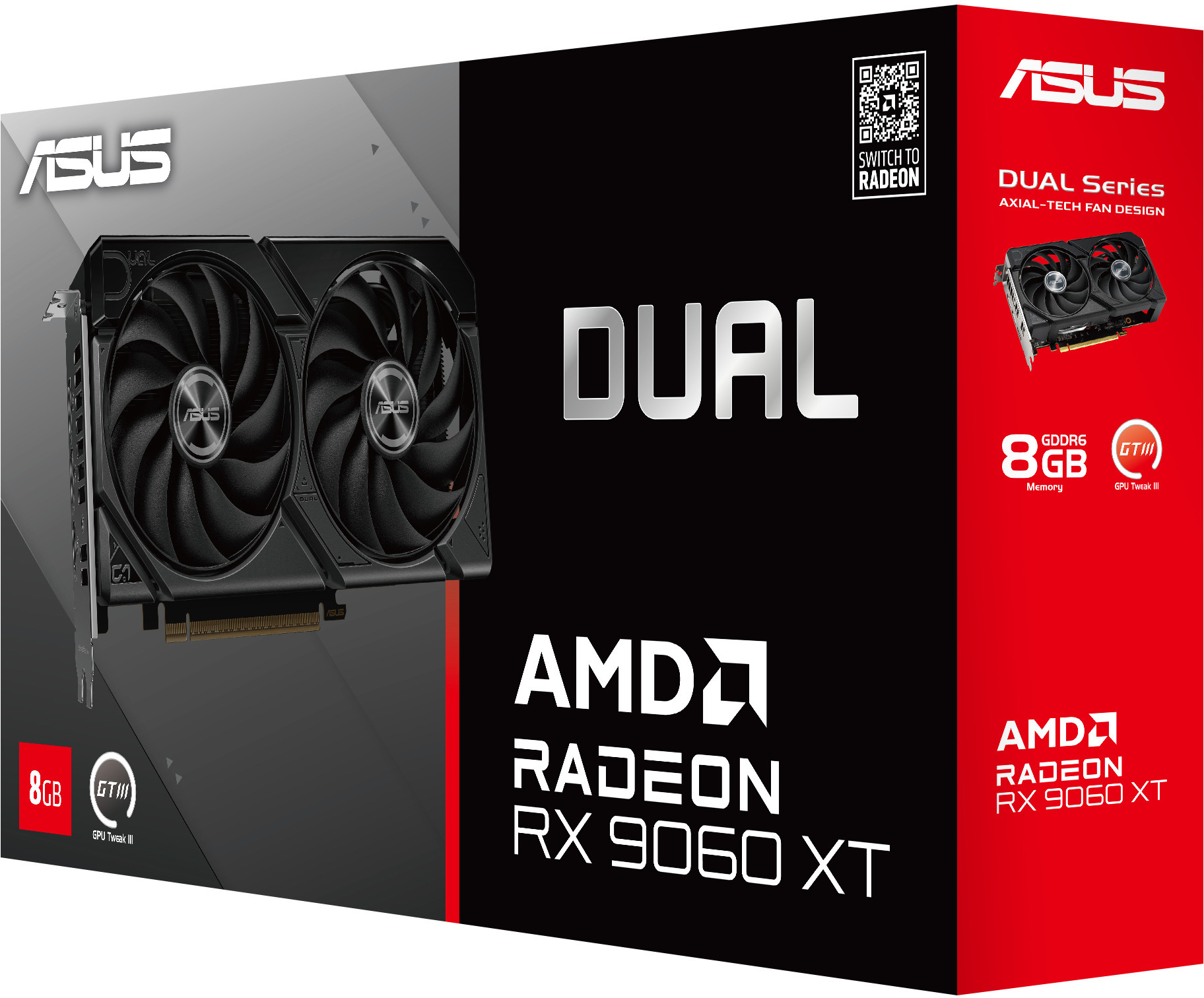 Asus - Gráfica Asus Radeon RX 9060 XT Dual 8GB GDDR6