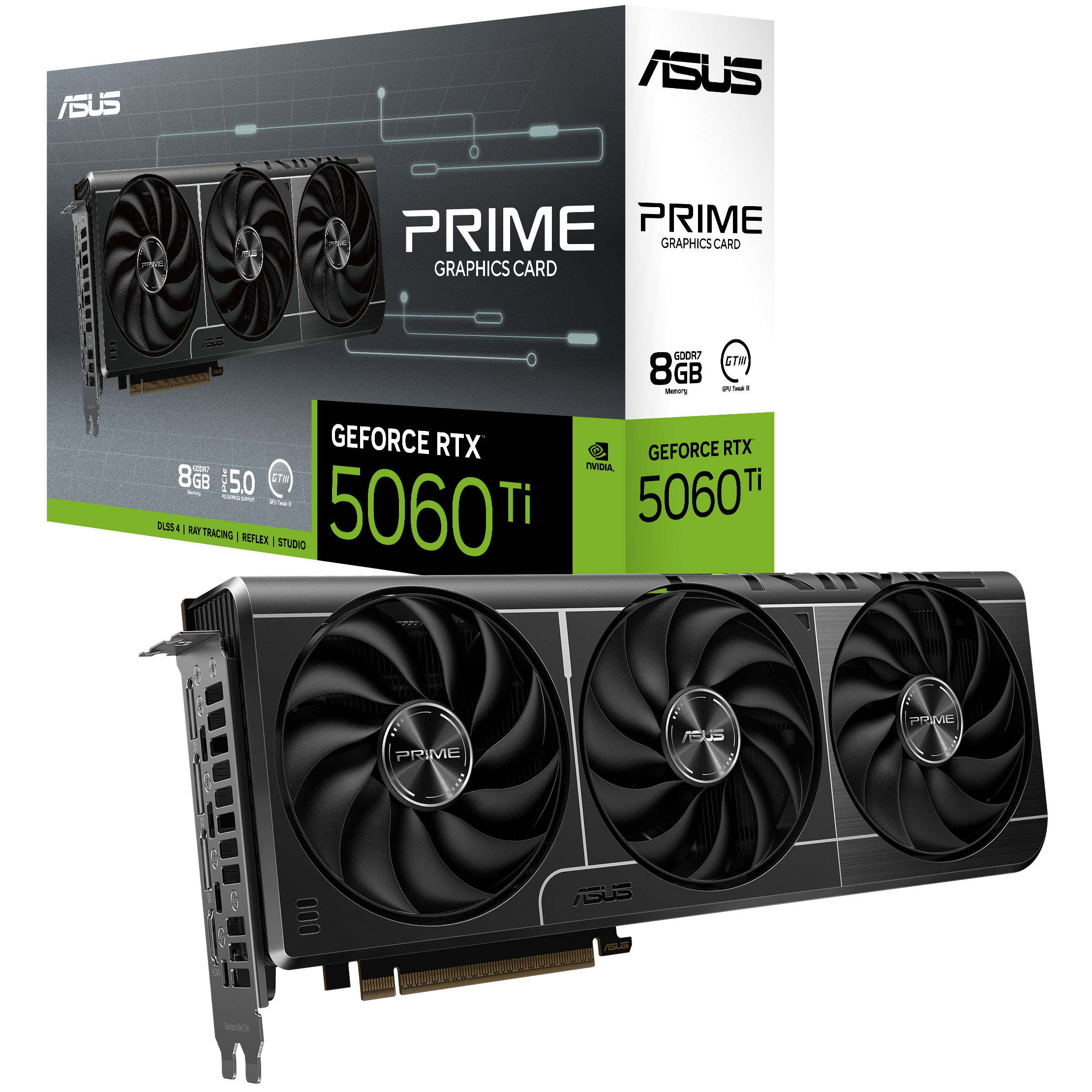 Asus - Gráfica Asus GeForce® RTX 5060 Ti Prime 8GB GDDR7 DLSS4
