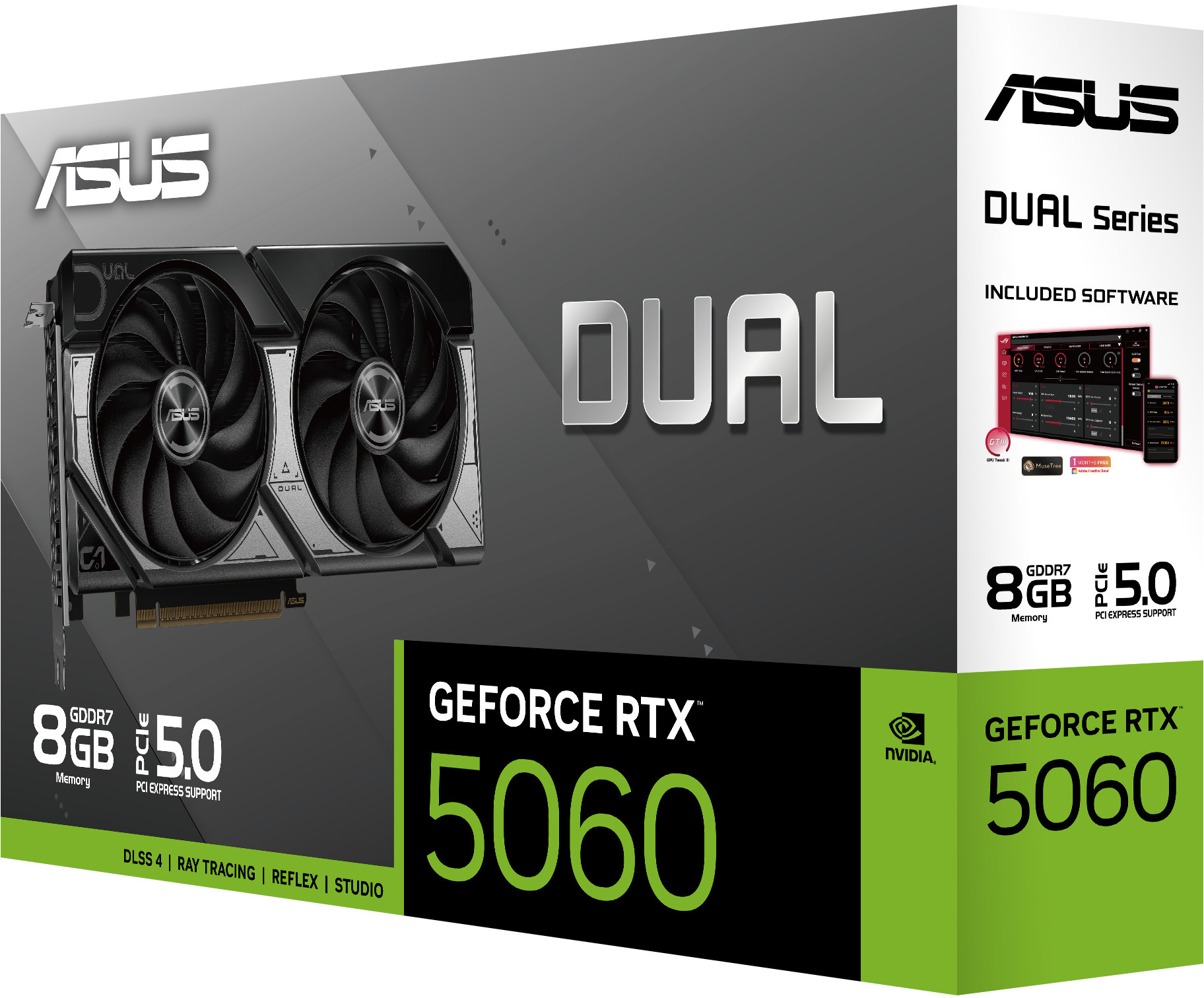 Asus - Gráfica Asus GeForce® RTX 5060 Dual 8GB GDDR7 DLSS4