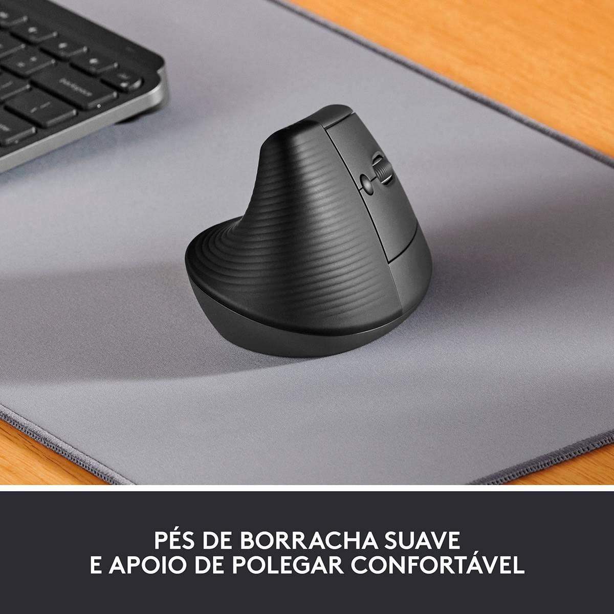 Logitech - Rato Laser Logitech Lift Vertical Ergonómico Wireless 4000DPI Graphite Mão Direita