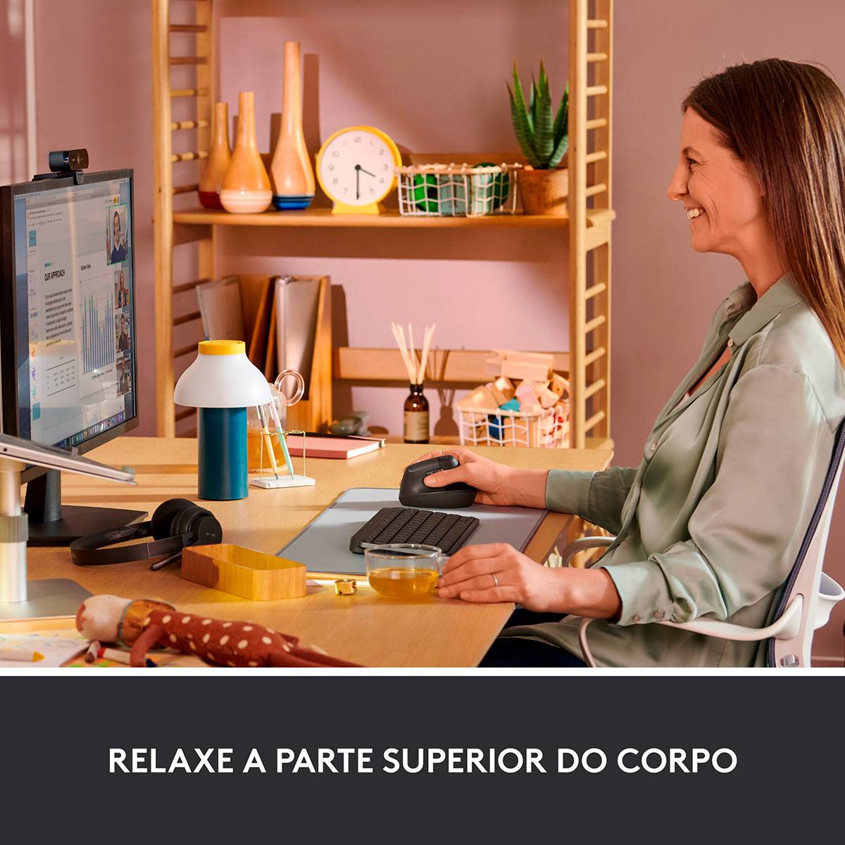 Logitech - Rato Laser Logitech Lift Vertical Ergonómico Wireless 4000DPI Graphite Mão Direita