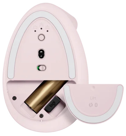 Logitech - Rato Laser Logitech Lift Vertical Ergonómico Wireless 4000DPI Rosa