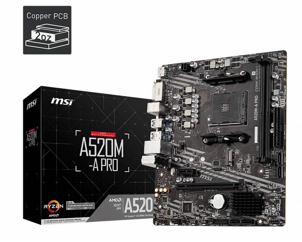 MSI - Motherboard MSI A520M-A PRO