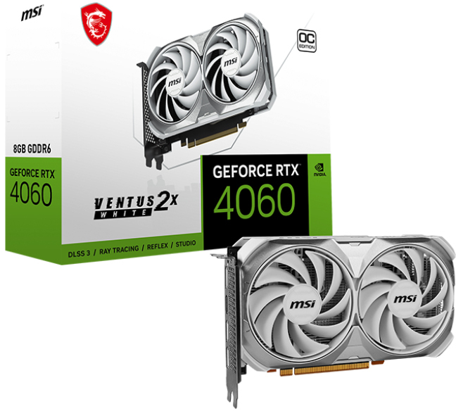 Picture of Picture of Gráfica MSI GeForce® RTX 4060 VENTUS 2X WHITE 8GB GDDR6 DLSS3