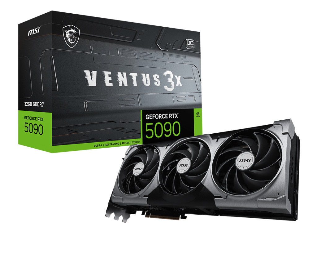 MSI - Gráfica MSI GeForce® RTX 5090 VENTUS 3X OC 32GB GDDR7 DLSS4