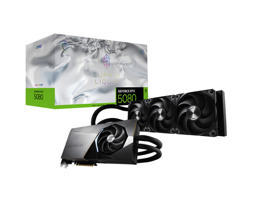 Picture of Picture of Gráfica MSI GeForce® RTX 5080 SUPRIM LIQUID SOC 16GB GDDR7 DLSS4