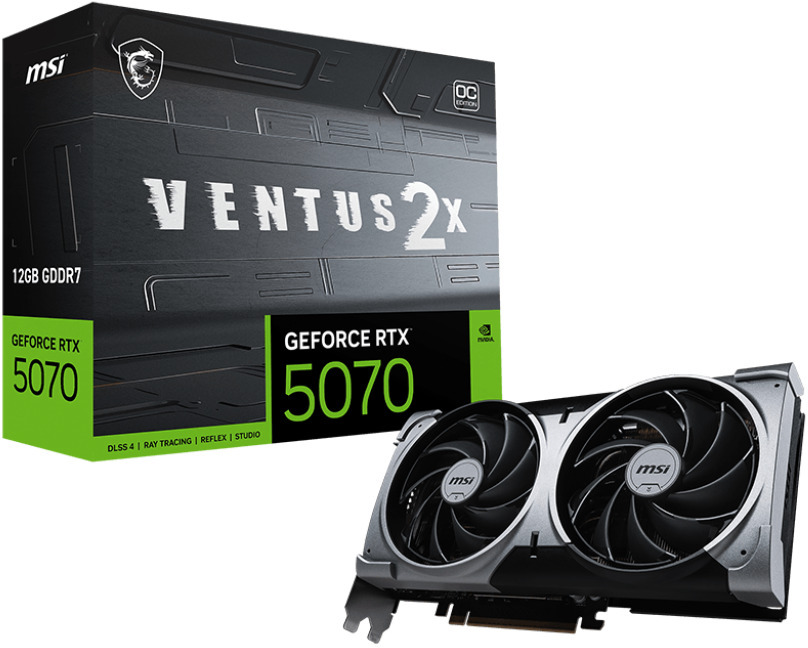 Picture of Picture of Gráfica MSI GeForce® RTX 5070 VENTUS 2X OC 12GB GDDR7 DLSS4