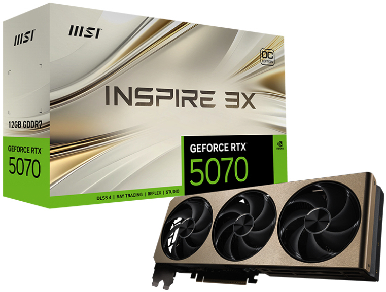 Picture of Picture of Gráfica MSI GeForce® RTX 5070 INSPIRE 3X OC 12GB GDDR7 DLSS4