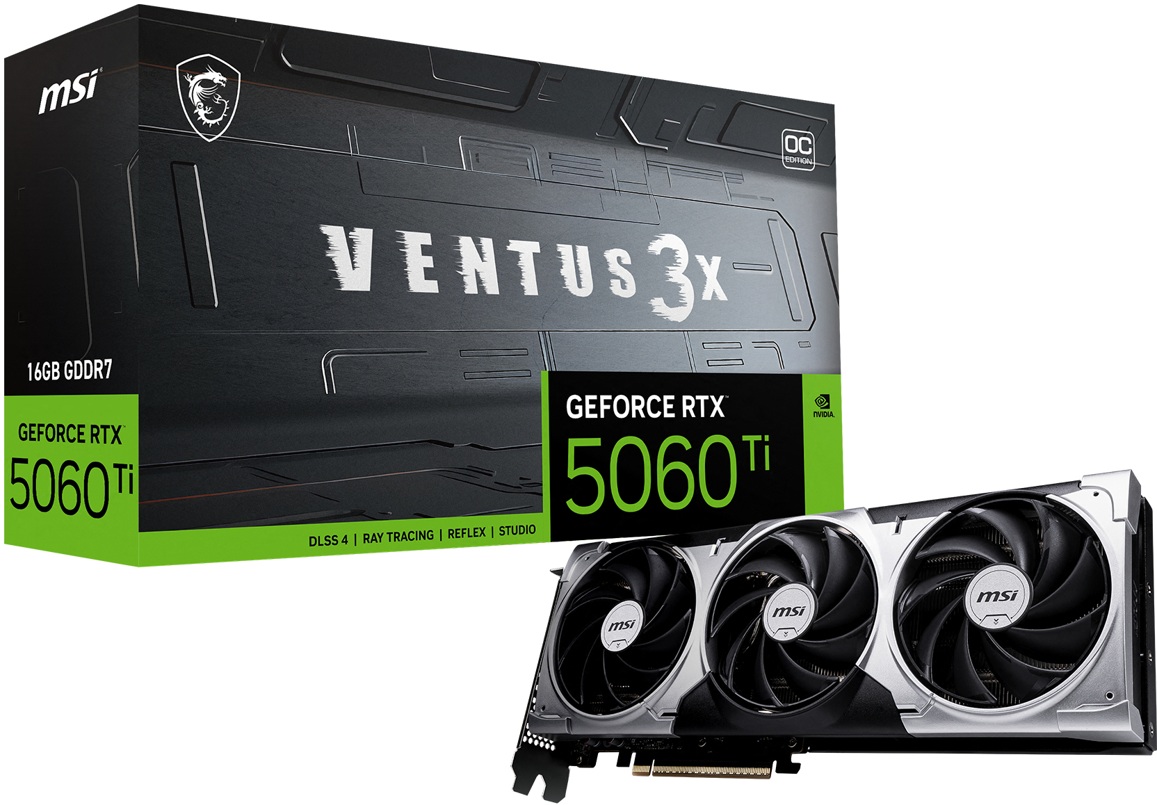 Picture of Picture of Gráfica MSI GeForce® RTX 5060 Ti VENTUS 3X OC 16GB GDDR7 DLSS4