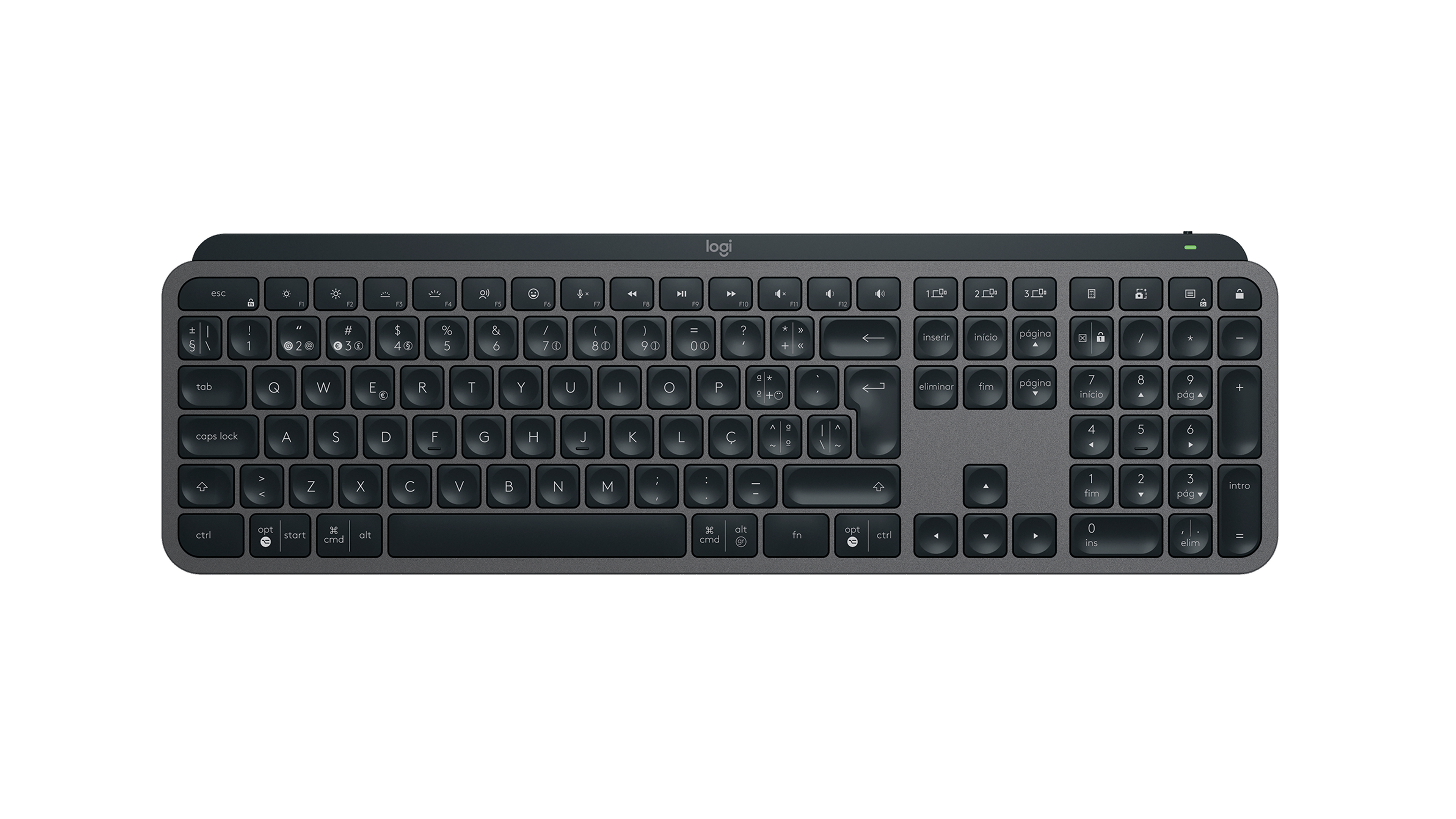 Logitech - Teclado Logitech MX Keys S Bluetooth (PT) Graphite