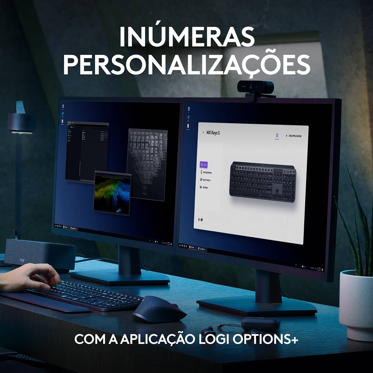 Logitech - Teclado Logitech MX Keys S Bluetooth (PT) Graphite