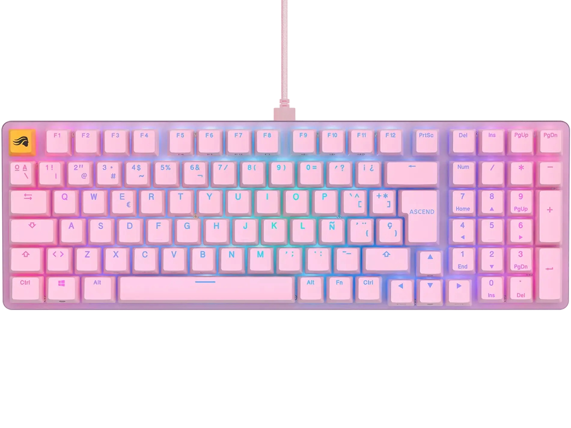 Glorious - Teclado Mecânico Glorious GMMK 2 96% Rosa - Fox switch (ES)