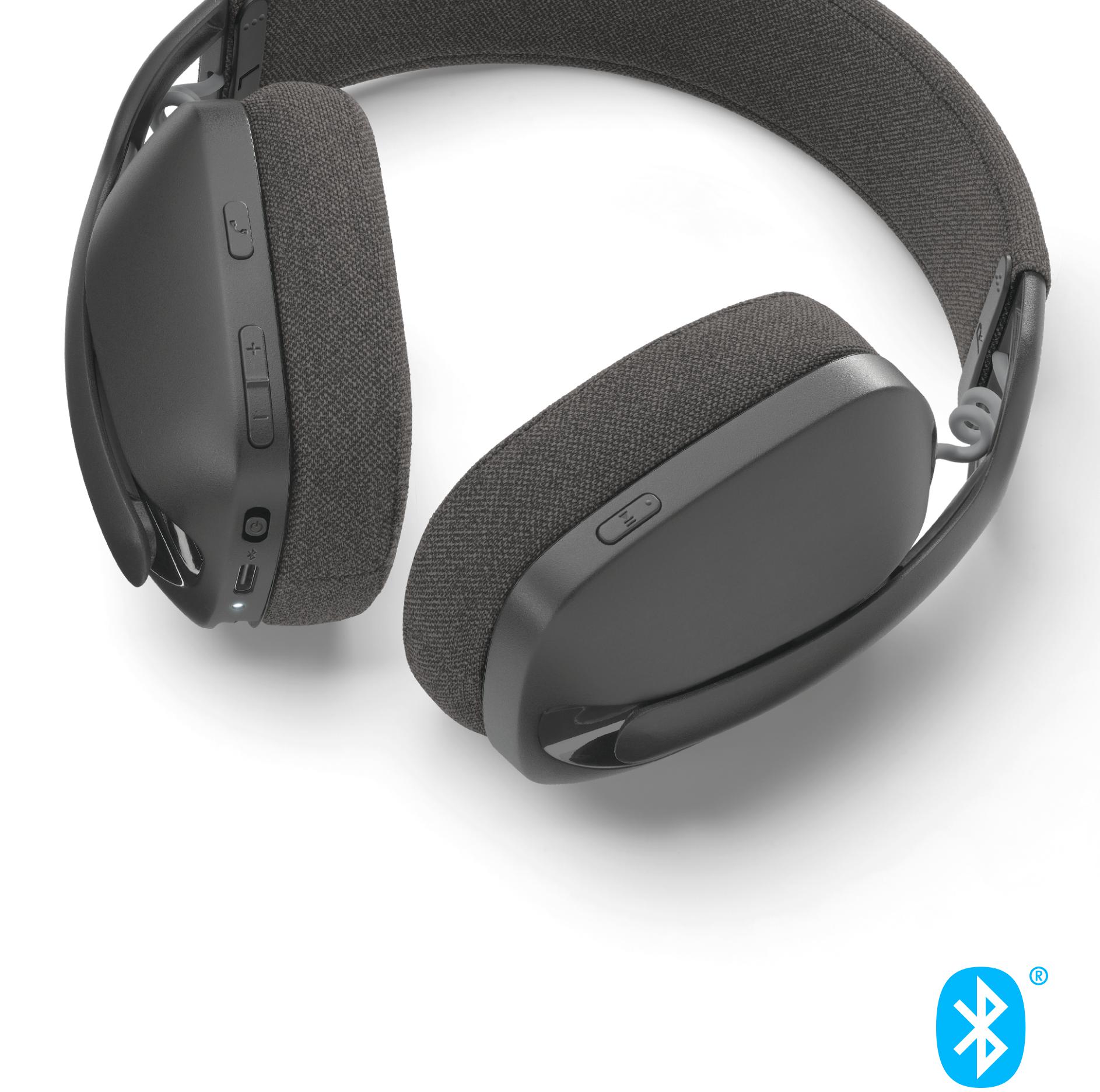 Logitech - Headset Logitech ZONE Vibe 100 Bluetooth Preto
