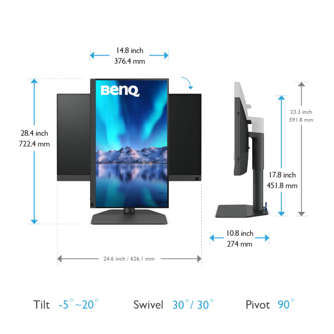 Benq - Monitor BenQ PhotoVue  27" SW272U IPS 4K AdobeRGB 90W USB-C Photographer Monitor