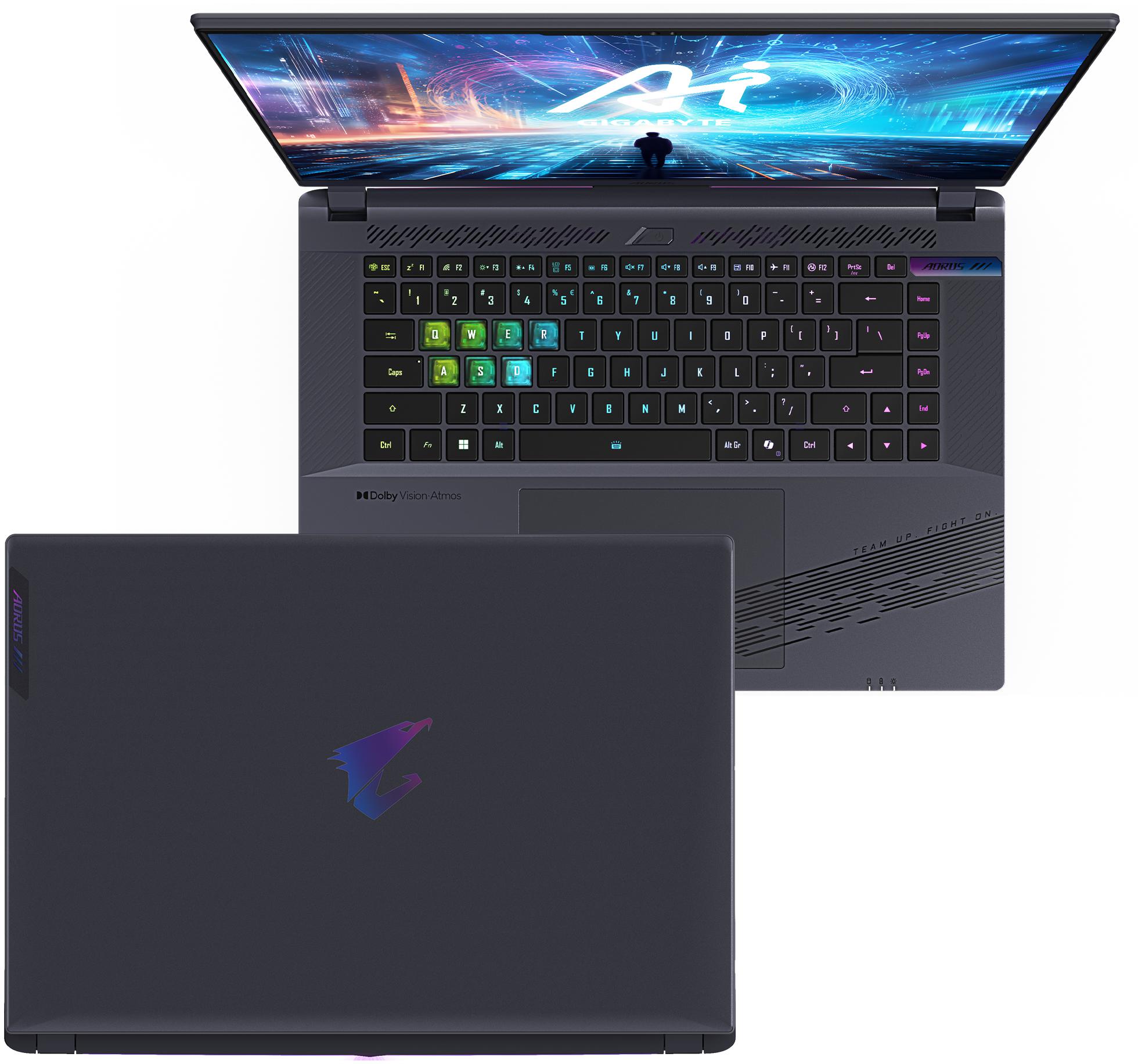 Gigabyte - Portátil Gigabyte AORUS 16X ASG-53PTC54SH 16" i7-14650HX 16GB DDR5 1TB RTX 4070 QHD 165Hz W11