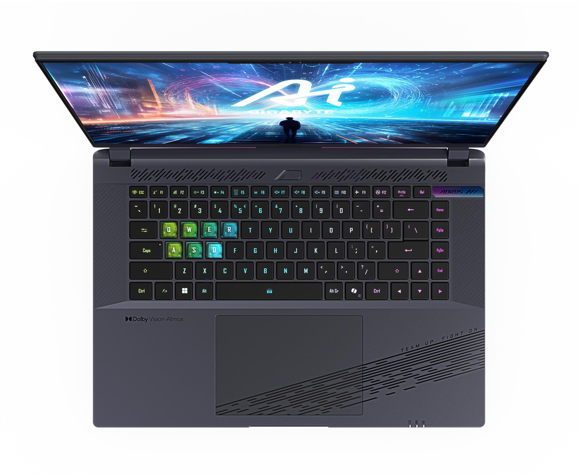 Gigabyte - Portátil Gigabyte AORUS 16X ASG-53PTC54SH 16" i7-14650HX 16GB DDR5 1TB RTX 4070 QHD 165Hz W11