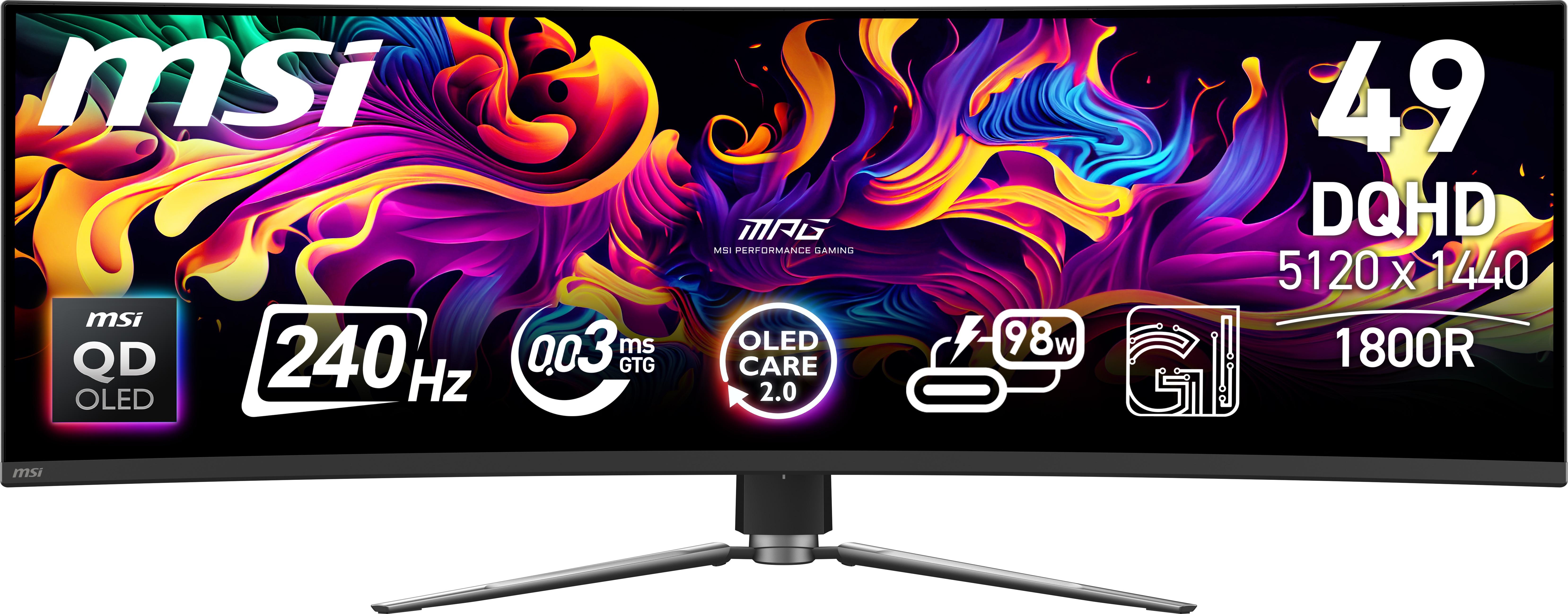 MSI - Monitor Curvo MSI MPG 491CQPX QD-OLED 49" DQHD 240Hz USB-C