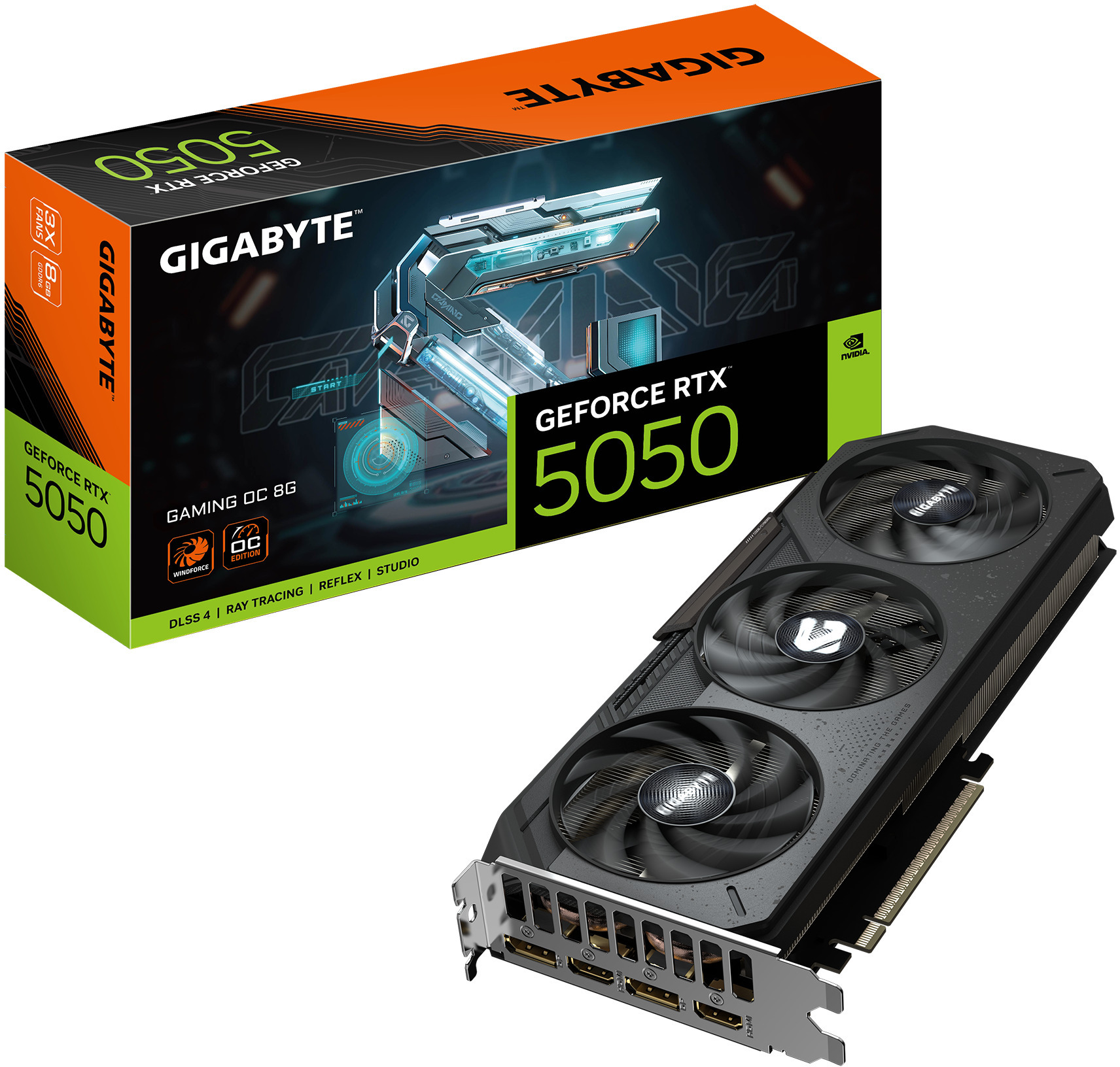 Gigabyte - Gráfica Gigabyte GeForce® RTX 5050 Gaming OC 8GB GDDR6 DLSS4