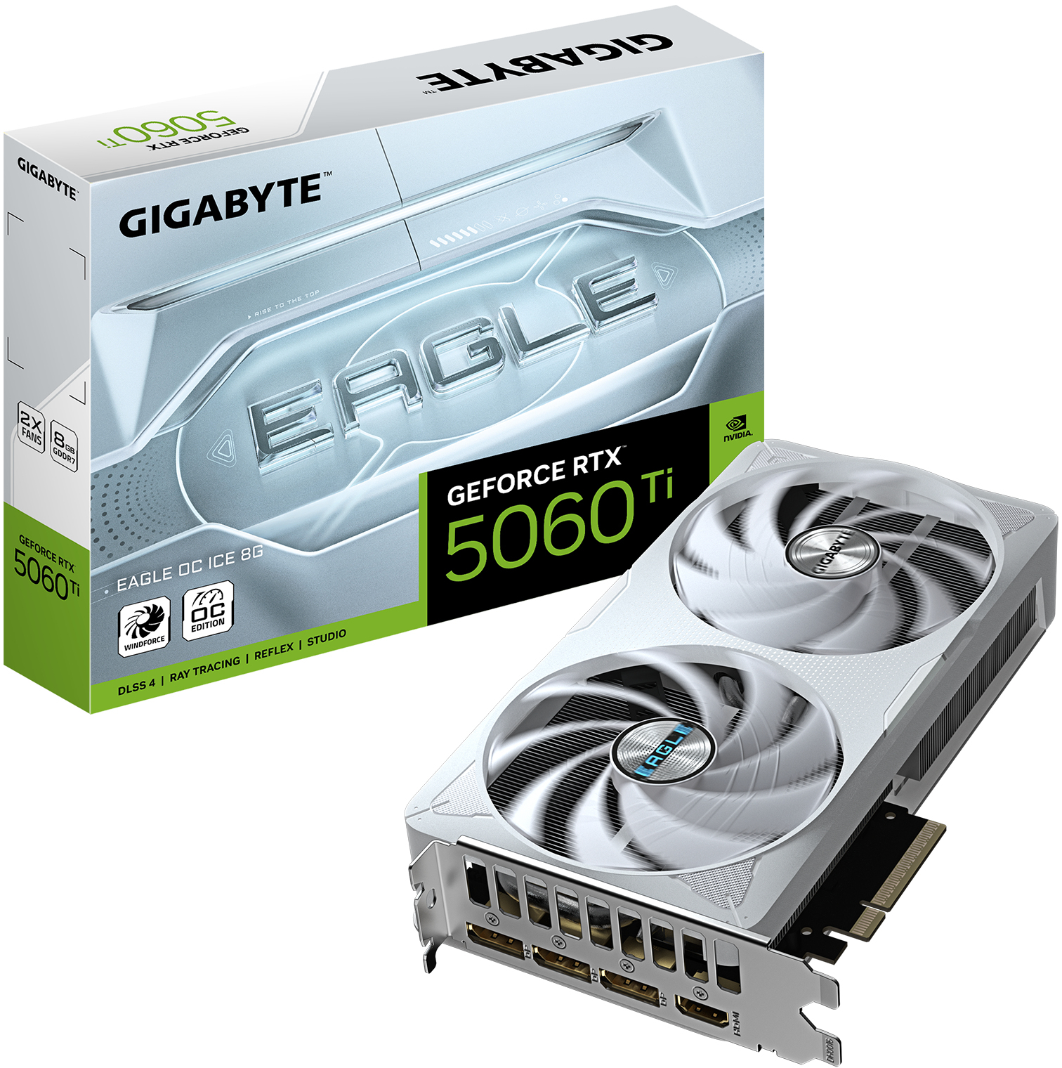 Picture of Picture of Gráfica Gigabyte GeForce® RTX 5060 Ti Eagle OC Ice 8GB GDDR7 DLSS4