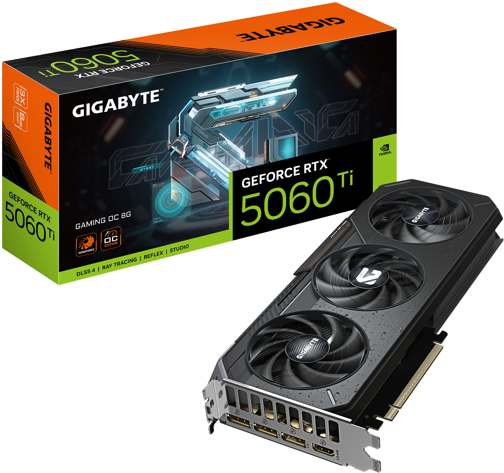 Gigabyte - Gráfica Gigabyte GeForce® RTX 5060 Ti Gaming OC 8GB GDDR7 DLSS4