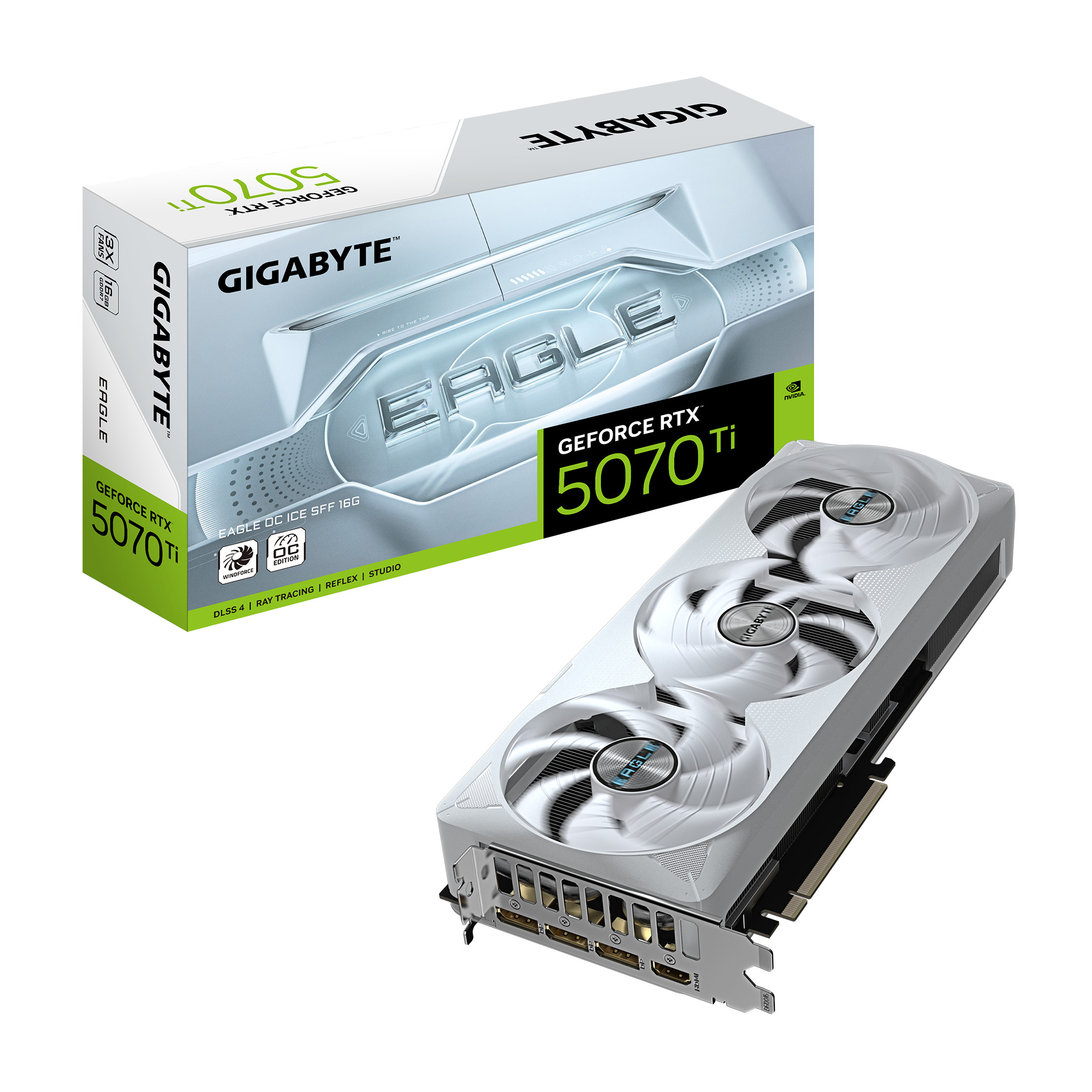 Picture of Picture of Gráfica Gigabyte GeForce® RTX 5070 Ti Eagle OC Ice SFF 16GB GDDR7 DLSS4