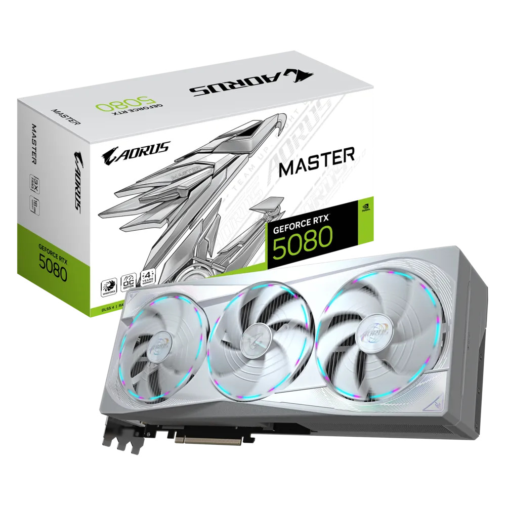 Picture of Picture of Gráfica Gigabyte GeForce® RTX 5080 Master Ice 16GB GDDR7 DLSS4