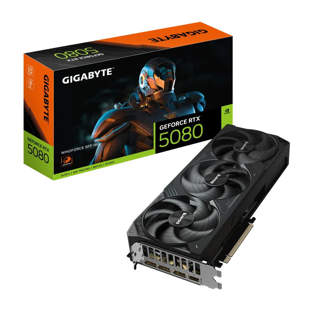 Picture of Picture of Gráfica Gigabyte GeForce® RTX 5080 Windforce OC SFF 16GB GDDR7 DLSS4